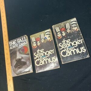 The Stranger by Albert Camus - Vintage Paperback Set (Black, White, Red)